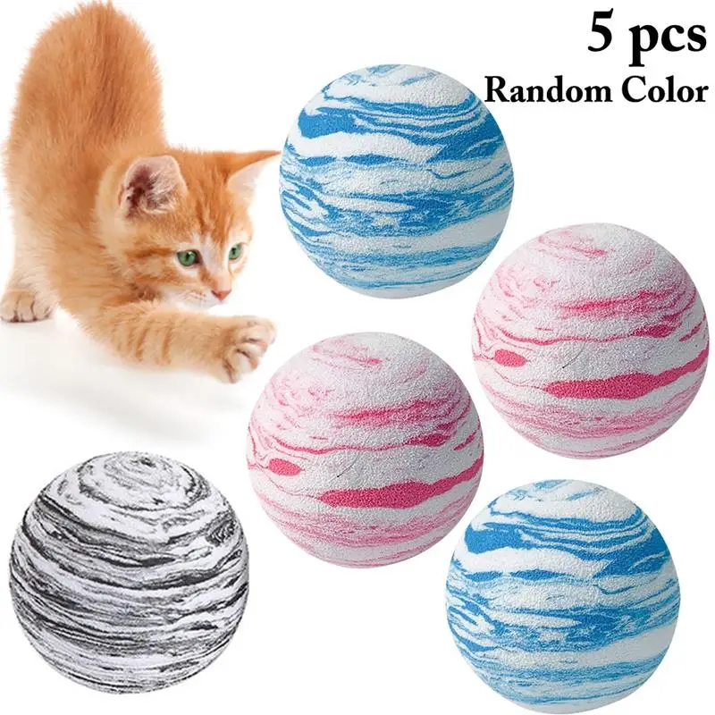 

5PCS Cat Ball Toys Planet New Design Foam Ball Kitten Toy Cat Chase Toy игѬђки для коек Gatos Interactive Toy Random Color